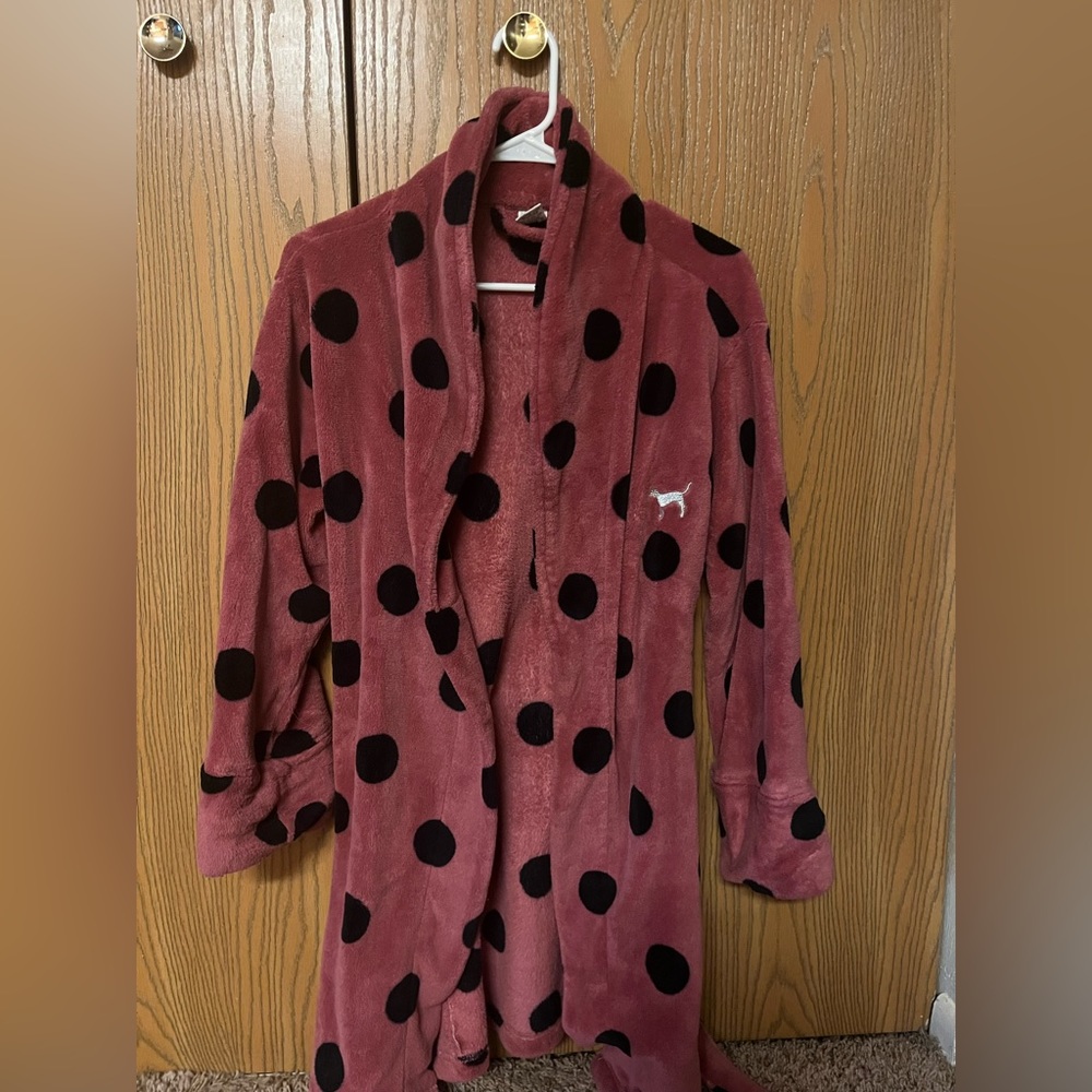 PINK polka dot robe
